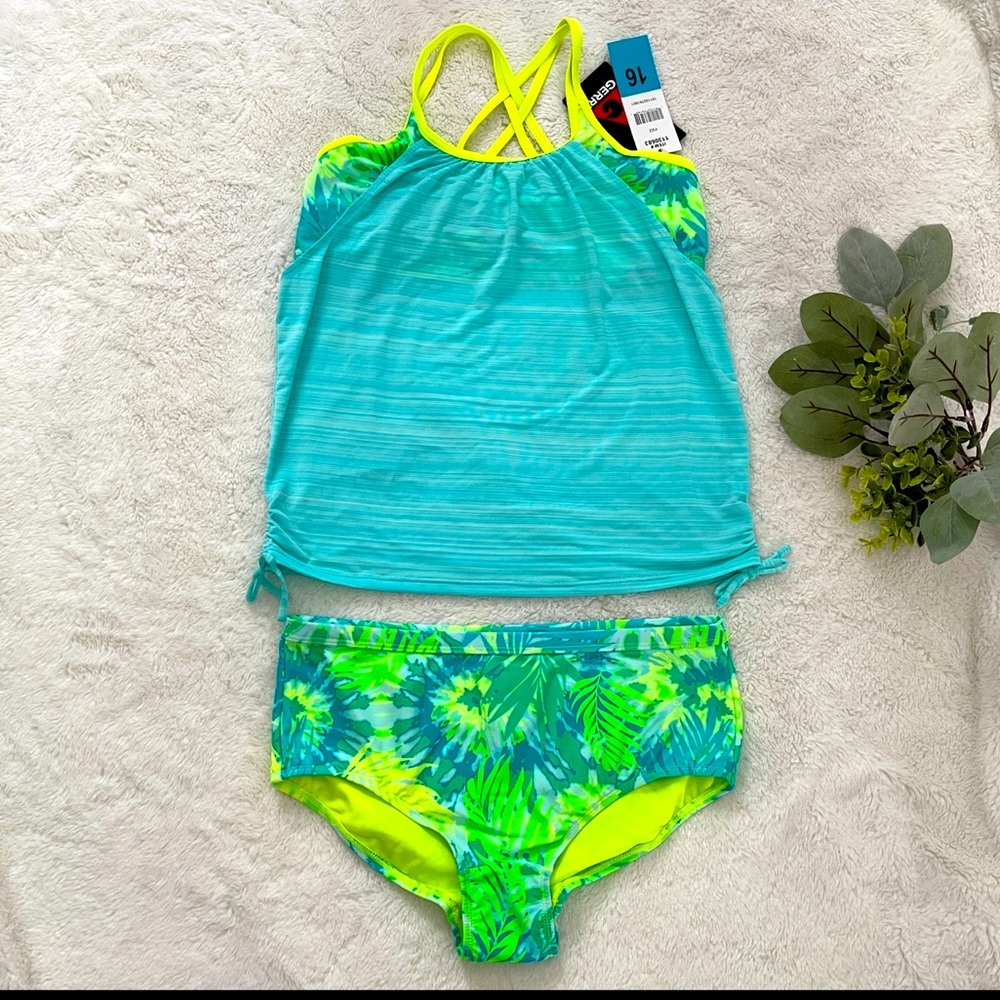 Gerry Weber 2pc Tankini Swimsuit Youth Size 16 NWT
